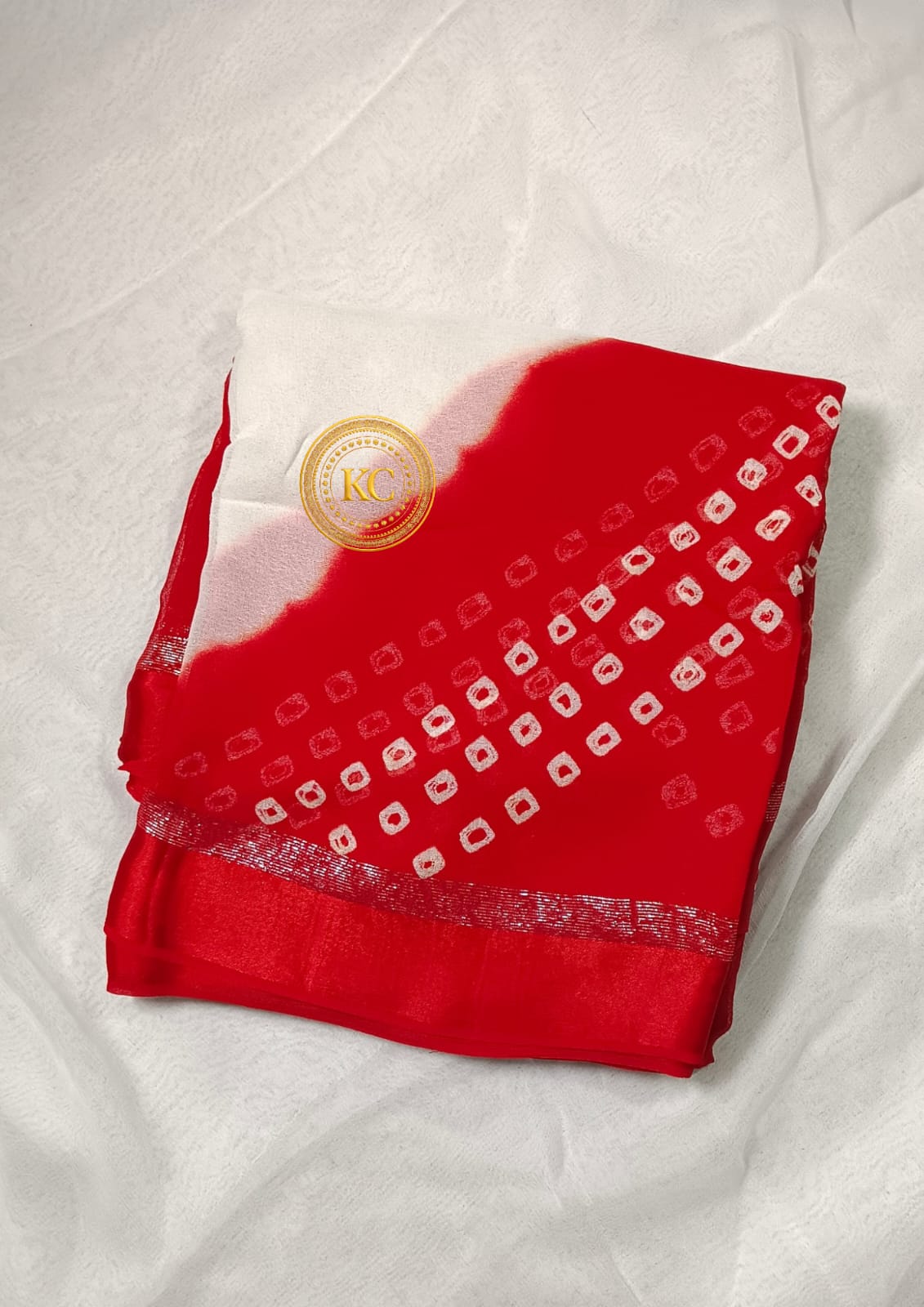 red and white saree for durga pooja