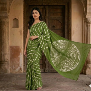 Multi Color Printed Leheriya Saree