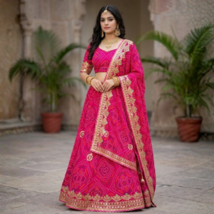 Kota doria gotapatti work jaipuri lehenga