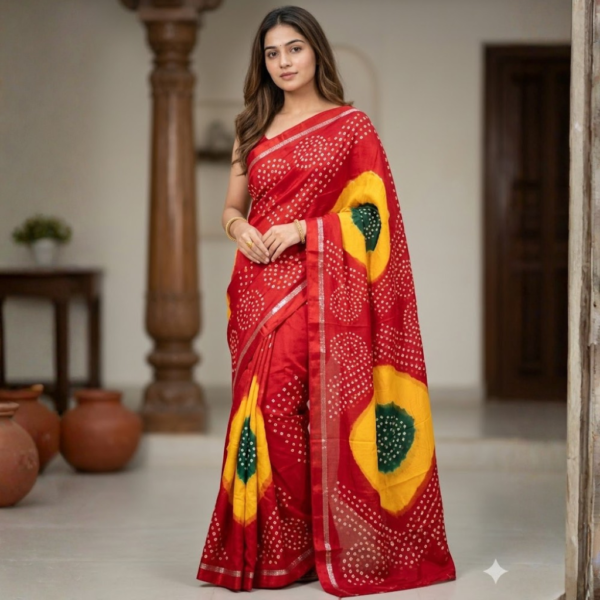 bandhani saree