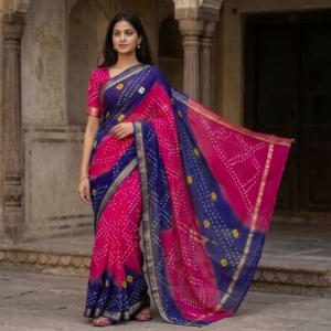 satin border saree