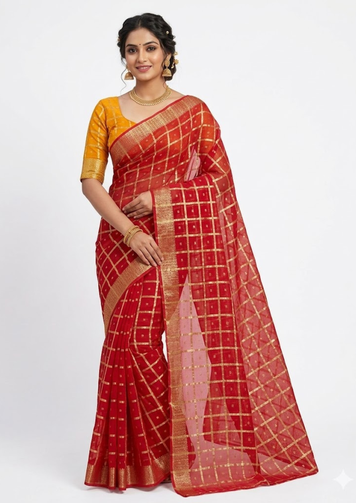 NEW Viscose Georgette Saree